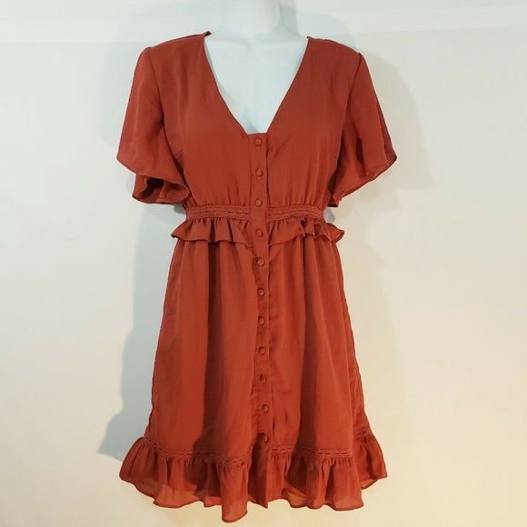 Women's Miami by Francesca's Dress Vintage Look Bu - Picture 3 of 8